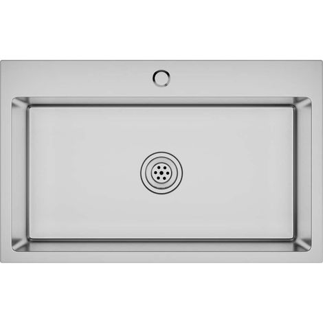 Handmade Kitchen Sink Stainless Steel vidaXL