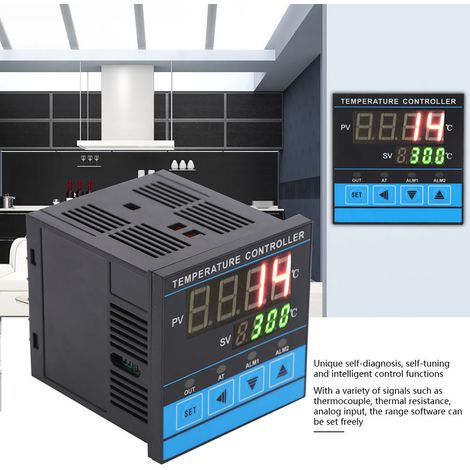 Régulateur de température intelligent PID numérique RELAySSR Sortie 0-400℃ AC220V (1/5)