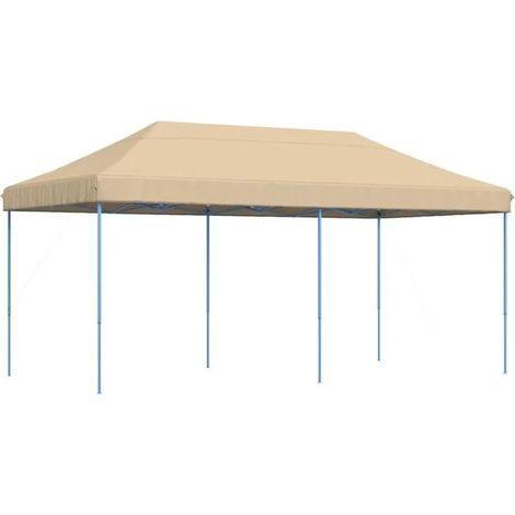 Tente pliante beige pour réception, dimensions : 580 x 292 x 315 cm (1/5)