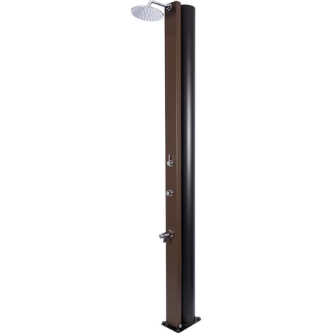 Douche de piscine solaire PULSATE 40L avec rince pieds temporisé-Marron-Marron-17.5 -- (1/5)