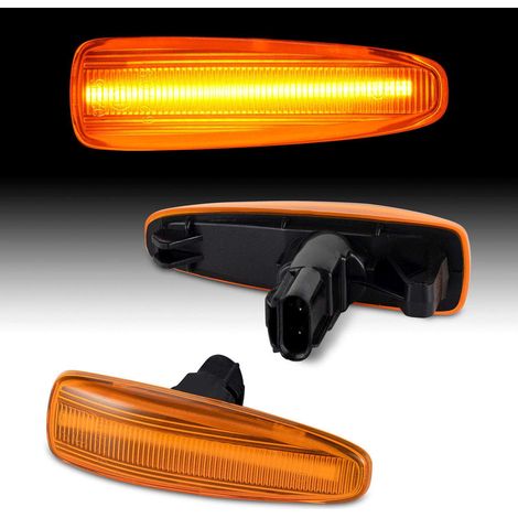 KIT 2 INDICATORI DI DIREZIONE LATERALI A LED COMPATIBILE CON Mitsubishi Outlander II + III  Modello dal 2006 , VETRO GIALLO (1/4)