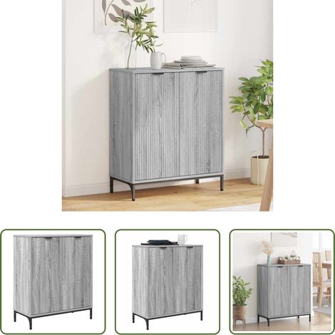 Holz - Sideboard Graues Sonoma 69,5 x 33 x 82 cm Holzwerkstoff (1/5)