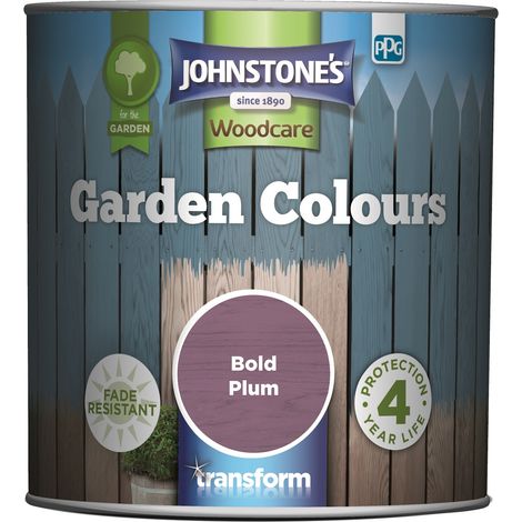Johnstones Woodcare Garden Colours Paint - 1L - Bold Plum