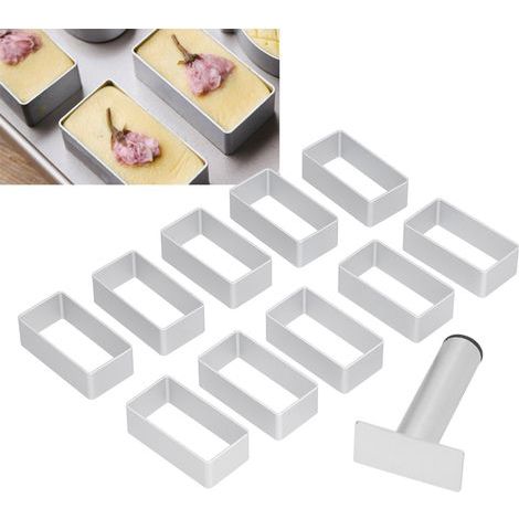Teglia rettangolare in acciaio inox per torte lunari e biscotti, accessorio da cucina. (1/5)