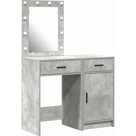 Maison Exclusive - Schminktisch mit Tür 2 pcs Grau 50 x 41 x 135