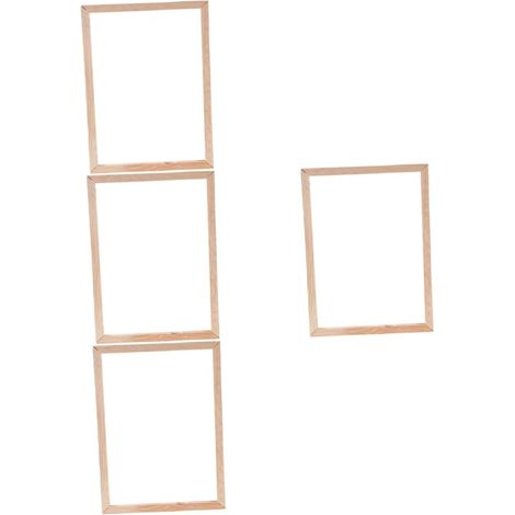 4 Ensembles Cadre Massif pour Toile de Peinture DIY Kit de Barres de Châssis à Assembler Cadre Mural pour Peinture à Huile Accessoire Décoration Salon et Bureau (1/5)