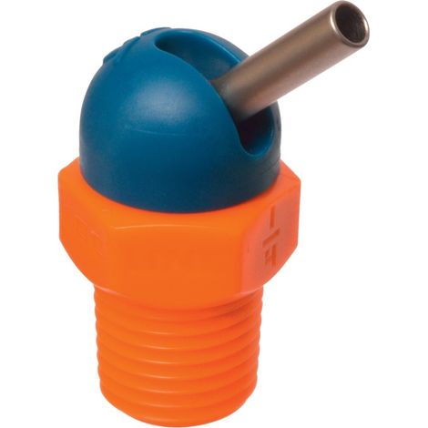 LOC-LINE Hochdruckdüse CD für Kühlmittelschlauch 1/8" 70bar, Durchmesser 3x31,8mm blau-orange