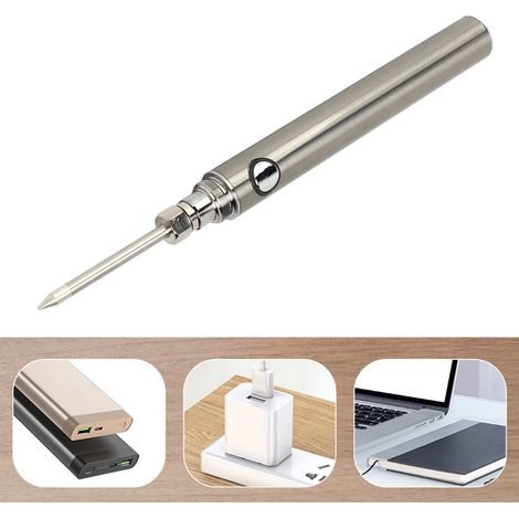 Fer à souder sans fil portable rechargeable par USB, fer à souder intelligent pour la réparation et le soudage avec protection de circuit, prend en charge la charge pendant l'utilisation. (1/5)