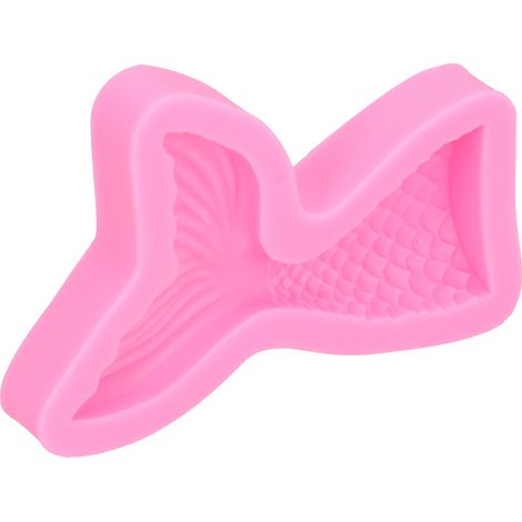 Moule en silicone liquide en forme de queue de sirène, outil de pâtisserie pour fondant et chocolat, petite poudre de queue de poisson (1/5)