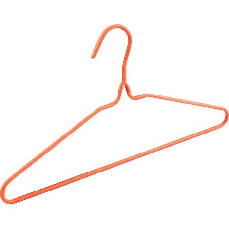 Porte-manteau Cintres Adultes Extra Large (10pcs) 46cm Fer et Revêtement Plastique Économie de Place Colors Random (1/5)