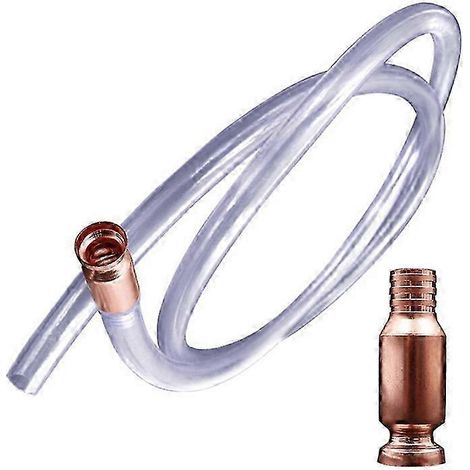 Siphon en cuivre rouge pour le ravitaillement en essence, pompe à siphon pour carburant et eau, tuyau flexible de sécurité auto-amorçant, raccord de siphon flexible (1/5)