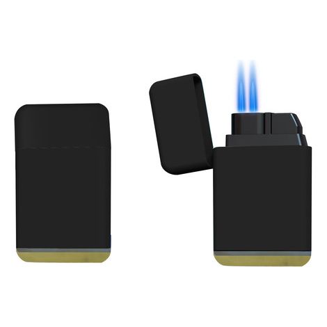 Briquet atomique à double jet, noir (1/4)