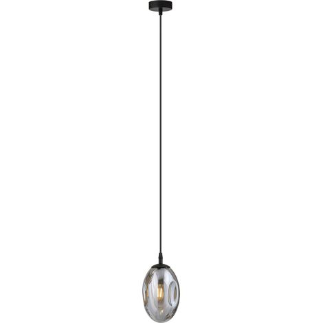 Suspension Emibig Astral Ø12 verre noir chrome E14 (1/5)
