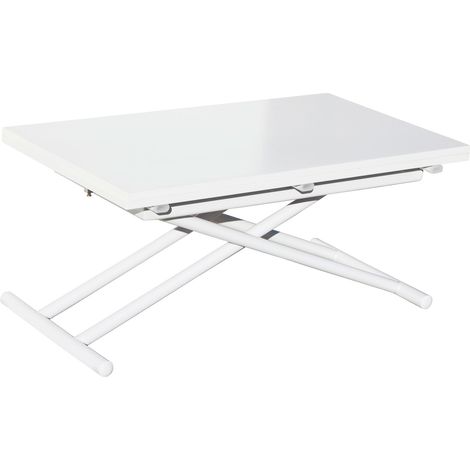 Table centrale élévatrice et extensible Up - Down Blanc. (1/4)