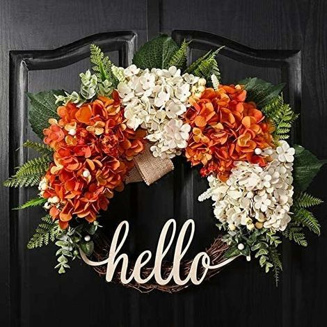 19.5 inch Fall Wreath, Front Door Wreath, Thanksgiving Fall Wreath (1/5)