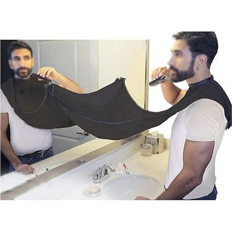Bavoir collecteur de coupe de barbe, collecteur de barbe de rasage pour homme avec 4 ventouses (1/5)