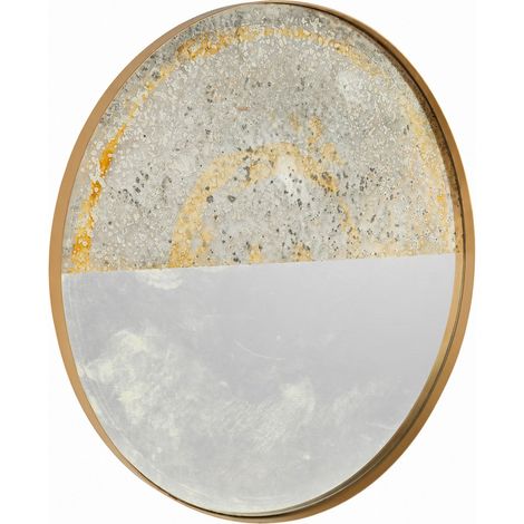Miroir rond doré effet vieilli - doré vieilli (1/5)