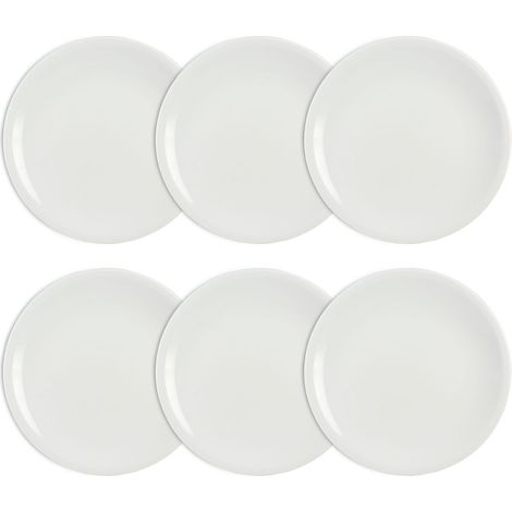 Lot de 6 assiettes à desserts 18cm en porcelaine (1/4)