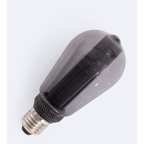 Bombilla Filamento LED E27 Casquillo Gordo 3W 100 lm ST64 Smoke No Flicker 1800K Súper Cálido (1/3)