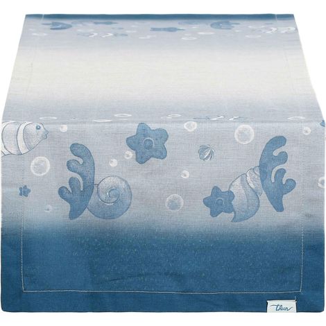 THUN - Runner resistente alle macchie - Mare da Amare - 100% poliestere - 45x150 cm (1/3)