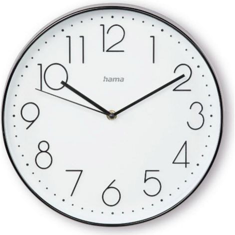 Hama 00185873 Quarz Wanduhr 30 cm x 300 mm x 300 mm x 40 mm Schwarz