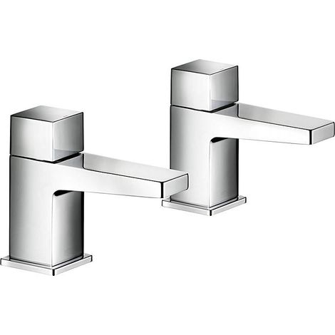 Mira Showers Honesty Square Bath Pillar Taps Chrome Bathroom - 1 Pair 2.1815.003 (1/5)