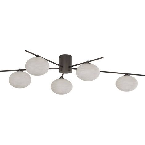 Lindby Lámpara de techo 'Valisa' en Negro Vidrio (1/5)