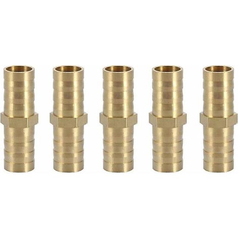 Outil de raccordement de tuyau, raccord droit à deux voies, droit pour le raccordement de tuyaux (12 mm, 5 pièces) (1/5)