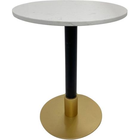 Beistelltisch DKD Home Decor Weiß Schwarz Gold 50 x 50 x 61 cm