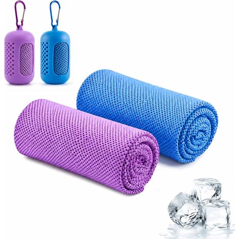 Set mit 2 Kühlhandtüchern – Kühlendes Nackenhandtuch, tragbar und ideal für Fitness, Outdoor-Sportarten, Yoga, Reisen, Laufen und andere Aktivitäten. (1/4)