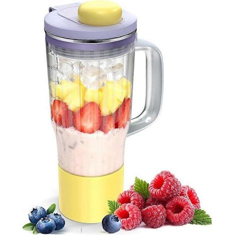 Gobelet mélangeur de rechange de 770 ml (26 oz) pour le gobelet de voyage Ninja BlendBOSS DB301 DB351 avec couvercle, gobelet mélangeur personnel violet (1/5)