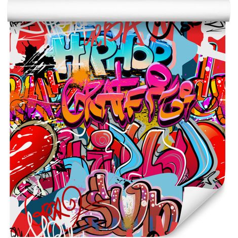 Carta da parati graffiti per soggiorno e camera da letto 50x1000 cm (1/5)