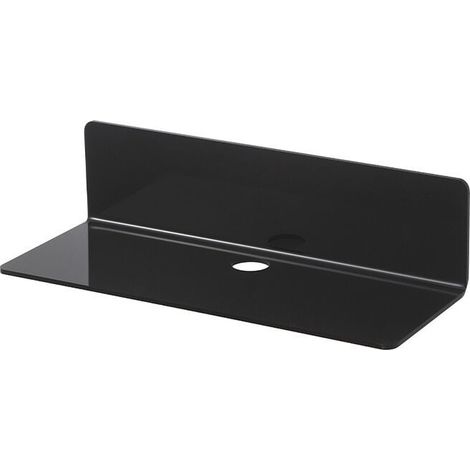 Set of 2 Black Wall Shelves, Easy to Expand Wall Space - 9" Acrylic Shelf No Drilling Required for Bedroom, Bathroom, Kitchen, Living Room, Office YMYNY (1/4)