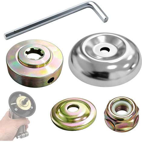 Universal Brush Cutter Repair Kit - 5 Pieces with Metal Nuts, Fixing Plates and Trimmer Blade Adapter, Fits Most Models (1/5)