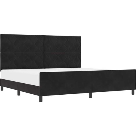 Maison Exclusive - Boxspringbett mit Kopfteil Schwarz 200 x 200 c (1/5)