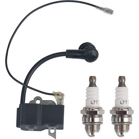 Hippotech Bobine d'allumage avec bougie Spark 2 PCS pour STIHL FS75 FS80 FS85 FC85 HS75 HL75 HT75 HL75K HS80 HS85 KM85 4137400 1350