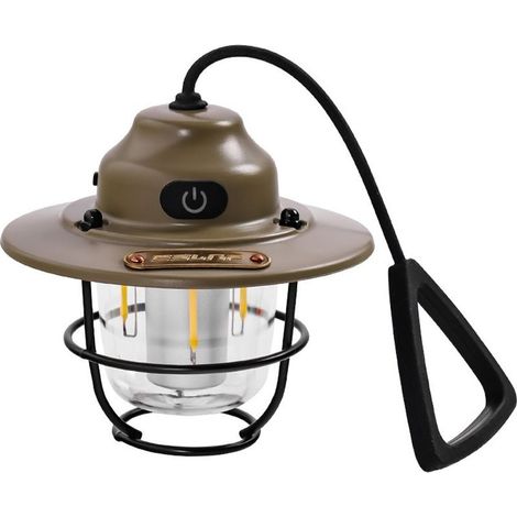 LED lamp of camping rechargeable to hang, ideal for the camping, the hiking, the protection against the hurricanes, the fishing and other activities, green (1/5)