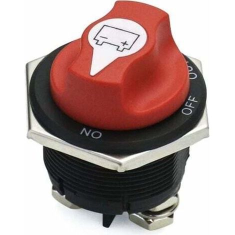 Coupe Circuit Batterie, Isolateur de Batterie Amovible, Interrupteur de Batterie 12V-32V DC 200A on-Off-Out pour Moto Marine Boat Caravan Car Vehicles (200 A)