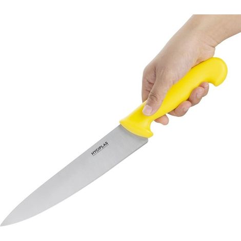 Couteau de Cuisinier Professionnel Jaune 215 mm - Hygiplas (1/4)