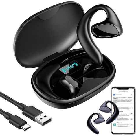 Auriculares Meacode con IA (modelo 2026), compatibles con 144 idiomas, con clasificación de resistencia al agua IPX5, reducción de ruido y función de traducción instantánea para negocios o estudios (n (1/5)