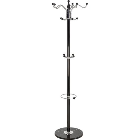 Perchero de metal con paraguero  y 5 ganchos D36X 175h cm