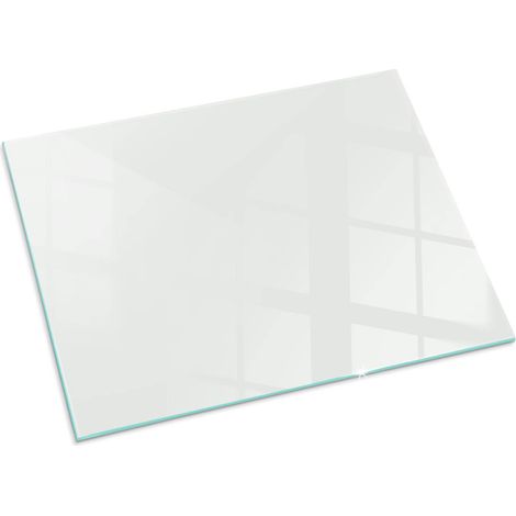 Kaminofen Glasplatte Funkenschutzplatte für Kamin Ofenglas Gehärtetem Kaminglas Funken und Kratzfest Farbe Elfenbein 80x60 cm