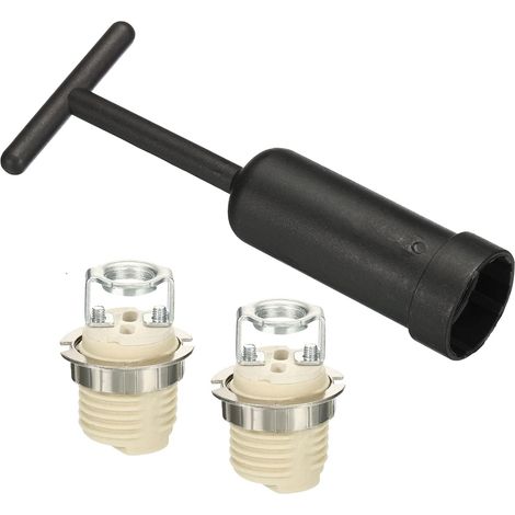 Douille G9 Céramique - Lot de 2 - Support Lampe Blanc - Résistant Haute Température - Plafonnier et Spot - 123x23mm