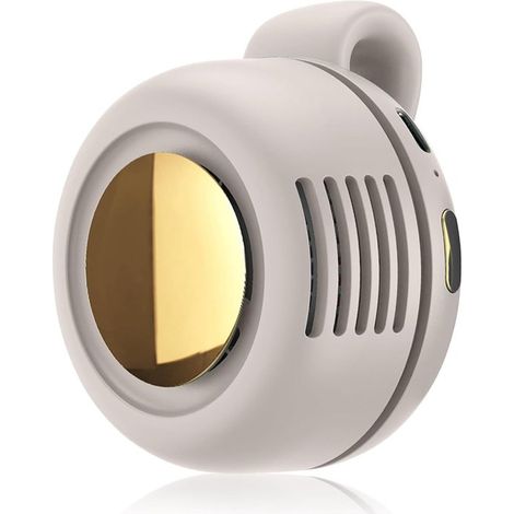 Ventilador portátil con clip para la cintura, 3 velocidades, sin aspas y con batería recargable por USB (1 unidad). (1/5)