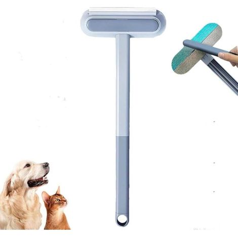 Lot de épilateurs multifonctions pour poils d'animaux - Manche long 3 en 1 - Réutilisable et lavable - Pour chats et chiens, meubles, vêtements, tapis, voiture, extérieur - Poils d'animaux (1/5)