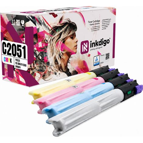 Toner Inkdigo 841504-841507 compatibile con Ricoh Aficio MPC2051 MPC2551, certificato TÜV. (1/5)