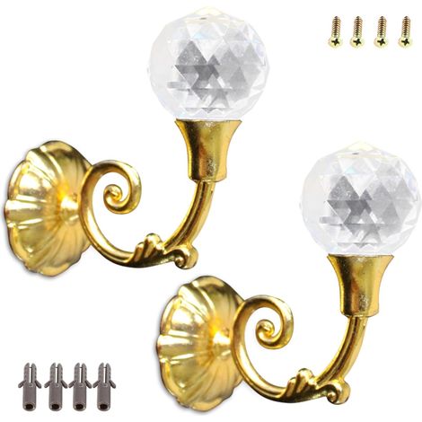 Embrasse De Rideau - Cristal Y Hierro - Para Cortinas Decorativas - 4 X 7 Cm - 2 Unidades (1/5)