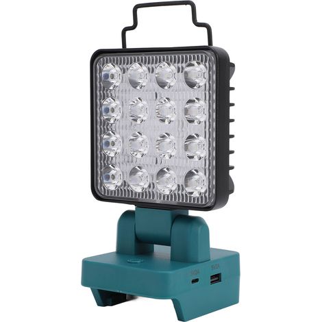 Projecteur LED sur pied rechargeable, lampe de chantier portable USB Type C 5V 2A 11-15W 1200-1500lm pour batterie 18V BL1830 BL1850 BL1840 (1/5)