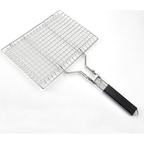 Panier à poisson pour rôtir, panier barbecue en acier inoxydable, pliable, portable, avec accessoires en acier inoxydable (1/5)