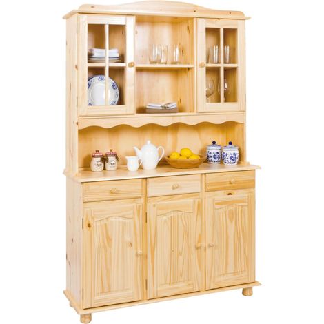 Dmora - Credenza Dkohle, Buffet da soggiorno, Madia da salotto, Dispensa da cucina, 130x32 h198 cm, Rovere